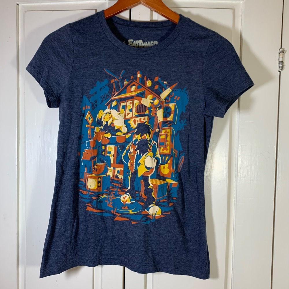 Eastward Fangamer Graphic T-Shirt Womens XS Heather Navy Blue John Sam Pixpil